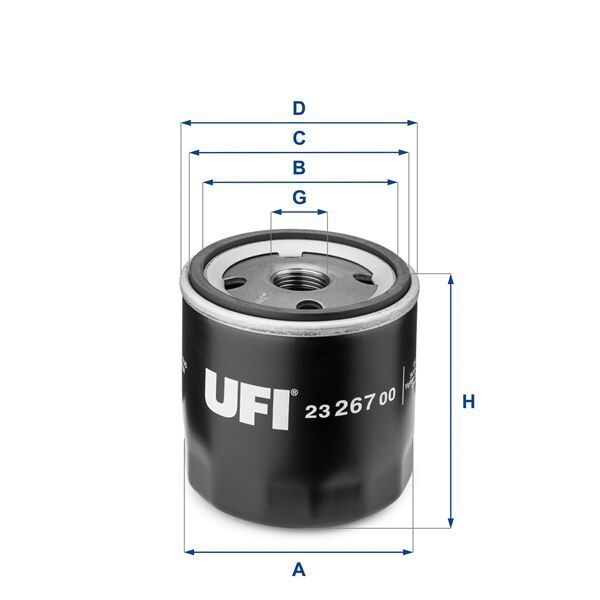 UFI 2326700 YAĞ FİLTRESİ FORD FOCUS/MONDEO/FIESTA/MAZDA/ESCORT-1.25-1.4-1.6 BENZİN S MAX 07>14 1.6 ZETEC VOLVO C30 S40 S80 V40 V50 V60 V70