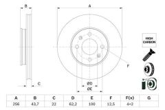 BOSCH 0986479F29 ÖN FREN DİSKİ HAVA KANALLI HYUNDAI i20 1.2L G4LA 15-20 1.4L G4LC 15-18 1.4L D4FC CRDi 15-18 / KIA RIO 1.2L 1.4L G4LA G4LC 17-> 256 ÇAP X 4 BİJON - Adet disk fiyatıdır
