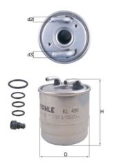 MAHLE KL490D YAKIT FILTRESI MERCEDES OM640 OM642 OM651 W169 W245 W204 W212 X164 W164 X204 W221 W222 B906