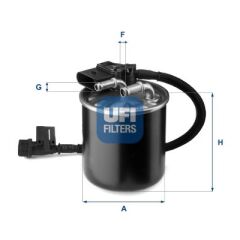 UFI 2414900 YAKIT FILTRESI MERCEDES OM651 W204 S204 W212 C207 W166 X204 W639 W447 B906 B907 B910