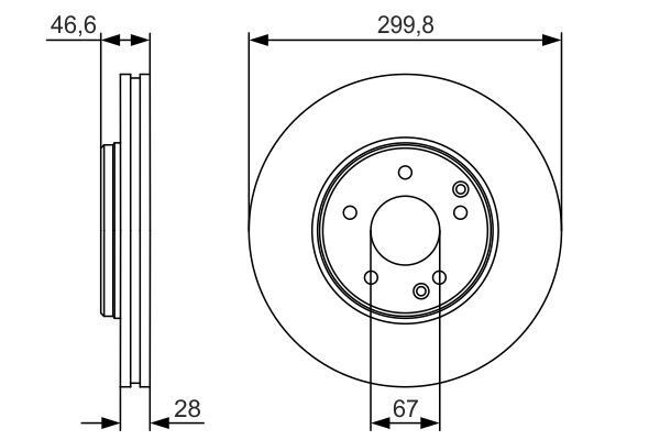 BOSCH 0986479R79 FREN DISKI ON MERCEDES W203 CL203 C209 W210 R170