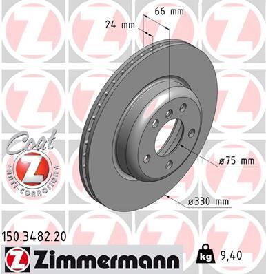 ZIMMERMANN 150.3482.20 FREN DISKI ON BMW F10 F11 F18