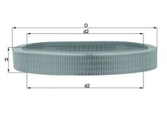 MAHLE LX638 HAVA FILTRESI MERCEDES M103 W201 86>93