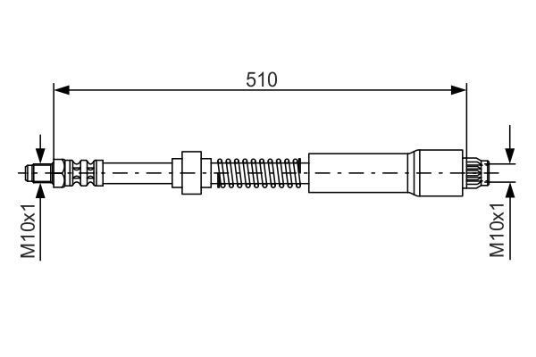 BOSCH 1987476675 ÖN FREN HORTUMU SAĞ/SOL PEUGEOT P306 94>02