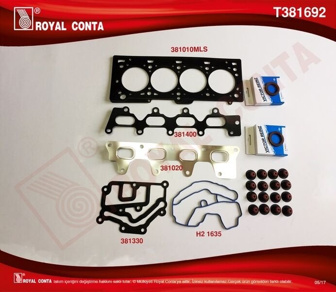 ÜST TAKIM CONTA REINZ KEÇELİ SUB.LASTİKLİ CLIO-MGN-SCENIC-LGN 1.4-1.6 16V K4J-K4M