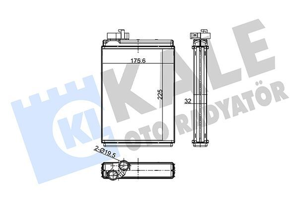 KALE 356135 KALORİFER AUDI A4-A5-Q5 KALORİFER AL/BRZ 225X175.6X32