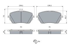 BOSCH 0986424887 FREN BALATASI ON MERCEDES W177 V177 W247 C118 X118 H247