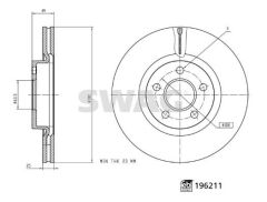 SWAG 33112056 FREN DİSKİ ÖN CONNECT 18> DIŞ ÇAP: 300 MM