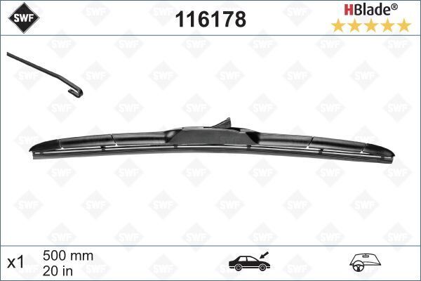 VALEO 116178 SİLECEK SWF 50cm x1 DISCOVERY SPORT 15 > RANGEROVER SPORT TOYOTA LANDCRUISER 09 > KIA SORENTO