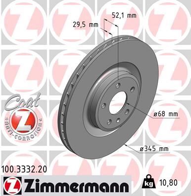 ZIMMERMANN 100.3332.20 ÖN FREN AYNASI HAVALI Q5 2.0 TFSI/2.0 TDI/3.0 TDI/3.2 FSI 08- A5 S5 QUATTRO 07- A4 S4 QUATTRO 08- 986479590-DF6014S