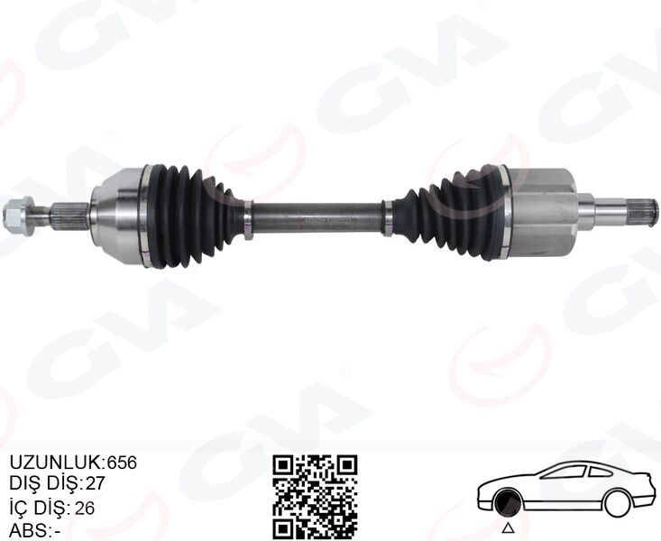 GVA 4434001 ON AKS KOMPLE SOL KUGA I 08>13 2.0 TDCI