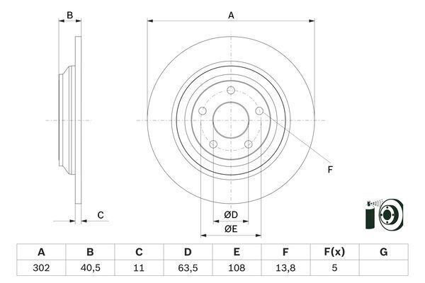 BOSCH 0986479F79 ARKA FREN DISK AYNA FOCUS IV 17> KUGA III 19>