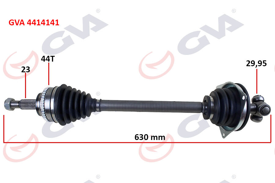 GVA 4414141 KOMPLE AKS SOL CLIO 2-KANGOO 2 1.5 DCI 02> ABS Lİ 630mm 44DİŞ Kalın Freze