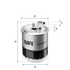 UFI 2410700 YAKIT FILTRESI MERCEDES OM642 W204 C219 W164 W463 W639 B906