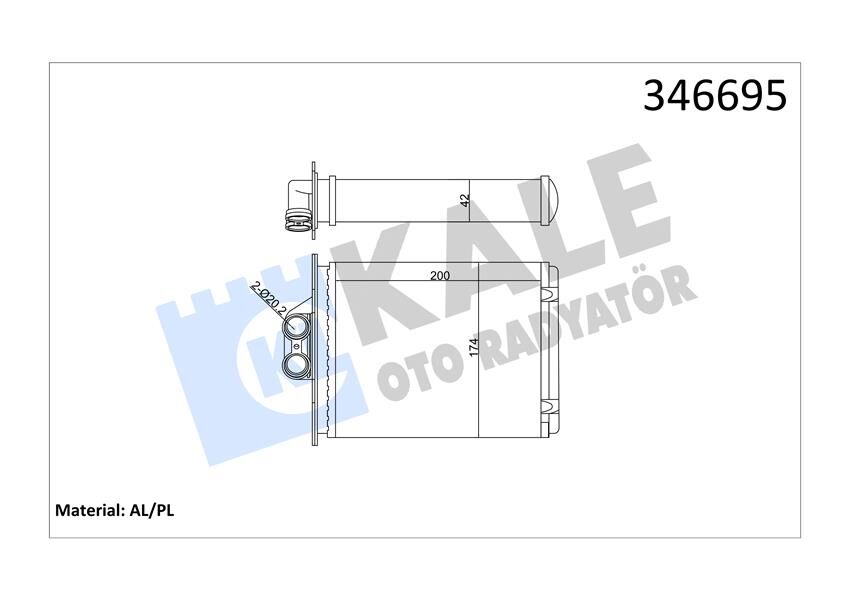 KALE 346695 KALORİFER RADYATÖRÜ VECTRA B 96-02 250x182