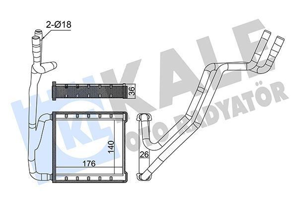 KALE 357330 KALORİFER RADYATÖRÜ FORD FİESTA-COURİER-PUMA 18>
