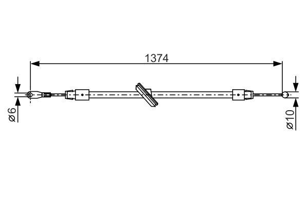 BOSCH 1987482312 FREN HALATI ON MERCEDES SPRINTER B906 . VW CRAFTER 30-35-50 1374mm