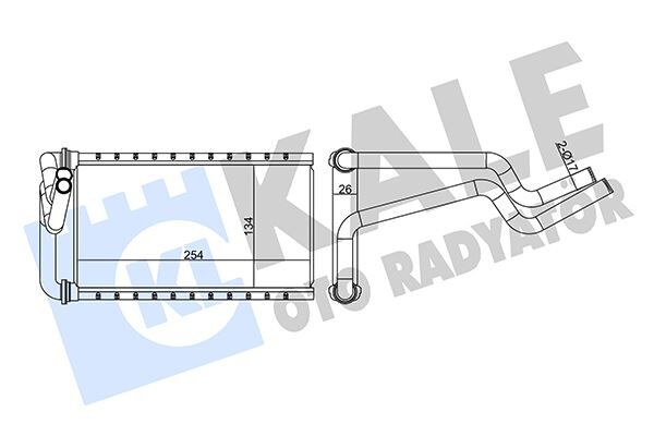 KALE 358620 KALORİFER RADYATÖRÜ HONDA CIVIC 1.6L R16A2 FD6 VTEC SEDAN 06-11 1.8L R18A2 FD7 SEDAN 06-11 1.3L HY BRID LDA2 FD3 06-> - ALEMİNYUM