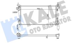 KALE 363650 SU RADYATÖRÜ BRAZING VERSİYONU KL308400-0138011AB FIAT FIORINO 1.3JTD 07 >-PEUGEOT BIPPER-CITROEN NEMO 1.3HDI 16V 75CV 12 > MT AC/NAC MEKANİK 23 MM