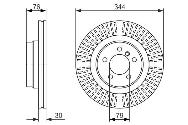 BOSCH 0986479489 FREN DISKI ON LAND ROVER RANGE ROVER III L322 02>12