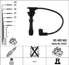 NGK 44327 BUJİ KABLOSU HYUNDAI İ10 İ20 1.2L G4LA 08 -> / KIA RIO 1.2L G4LA 11-> RC-HD1302