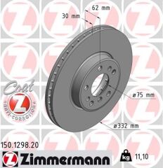 ZIMMERMANN 150.1298.20 FREN DISKI ON BMW E83 E53