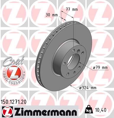 ZIMMERMANN 150.1271.20 FREN DISKI ON BMW E39 E32 E38 E31