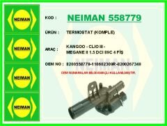 NEIMAN 558779 TERMOSTAT 89 C RENAULT MEGANE II 02>08 CLIO III 05>12 MODUS 04>13 KANGOO 08> 1.5dCi