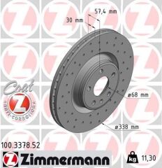 ZIMMERMANN 100.3378.52 FREN DİSK DELİKLİ 0986479F25