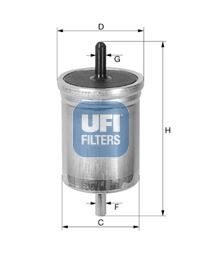 UFI 3156200 YAKIT FİLTRESİ MGN I 1.4.1.6.İ.1.6.E-TWNG-SANTAFE WK6012 WK6013