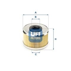 UFI 2668600 YAKIT FİLTRESİ CLIO II 00-05 KNG 03/98>MGN 97-99 -TRAFIC 89-01 LGN I 97-01 60-75-80-90-98 PS