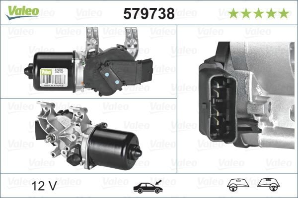 VALEO 579738 SİLECEK MOTORU ÖN CLIO III 06/05 >