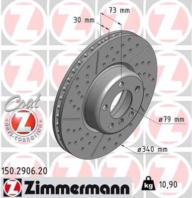 ZIMMERMANN 150.2906.20 FREN DISKI ON BMW F20 F21 F22 F23 F30 F31 F34 F32 F33 F36 M Performance