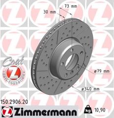 ZIMMERMANN 150.2906.20 FREN DISKI ON BMW F20 F21 F22 F23 F30 F31 F34 F32 F33 F36 M Performance