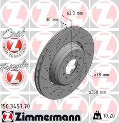 ZIMMERMANN 150.3457.70 FREN DISKI ON SOL BMW M3 E90 E92 E93