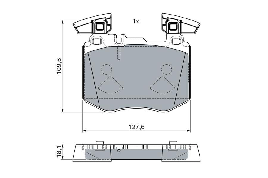 BOSCH 0986460102 FREN BALATASI ON MERCEDES GLC-CLASS C253 X253