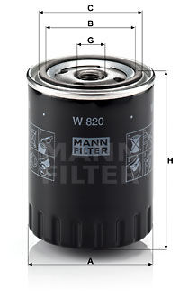 MANN W820 YAĞ FİLTRESİ AC DELCO