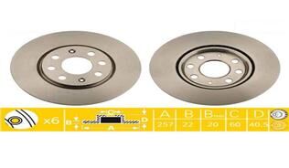 FRENDI 27385 ÖN FREN AYNASI CORSA D 07> CORSA E 14> ADAM 13> FIAT PUNTO EVO 09> GRANDE PUNTO 05> 257x22x4DL HAVA LI