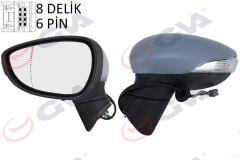 GVA 1037171 DIŞ DİKİZ AYNASI SOL FORD FİESTA 08> ELEKTRİKLİ ISITMALI ASTARLI 6PİN 6 FİŞ VM-6313EHPAL