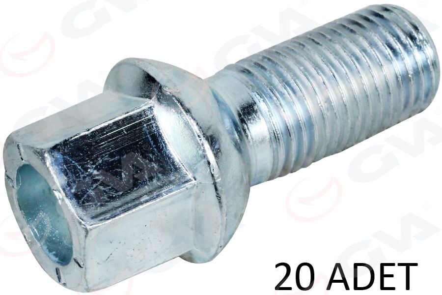 GVA 8830138 BİJON CİVATASI DELİKLİ- GALVANİZ AUDI-CUPRA-SEAT-SKODA-VW-FORD AA17-M14x1.50x27 PAKET ADET:20
