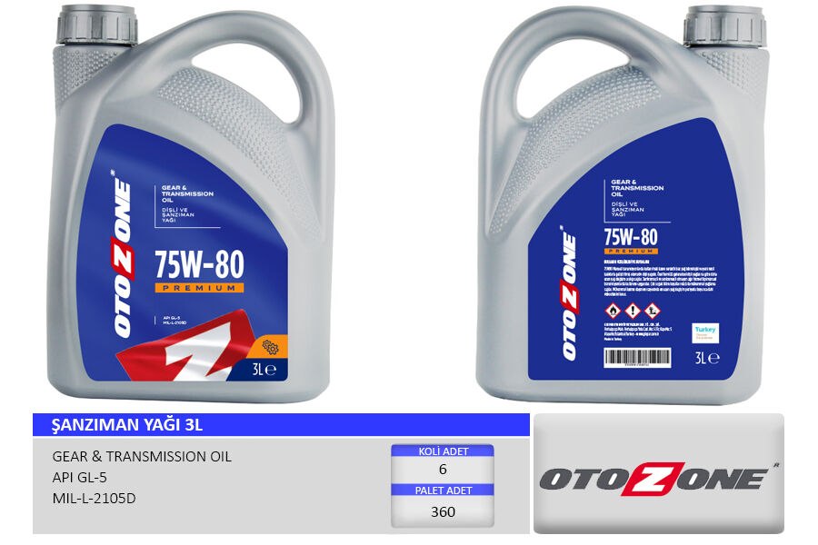OTOZONE CYAG0742 ŞANZIMAN YAĞI 75W-80 3 LT GL-5