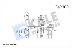 KALE 342200 TURBO RADYATÖRÜ INTERCOOLER A6 4F5. C6 AL/PL/BRZ 200x202x62