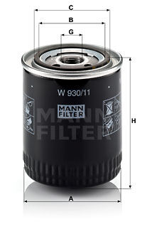 MANN W930.11 YAĞ FİLTRESİ AC DELCO