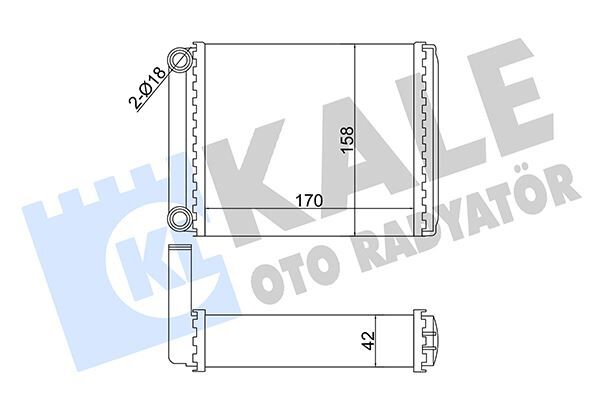 KALE 358585 KALORIFER RADYATORU MERCEDES SPRINTER B901>B904 95>06