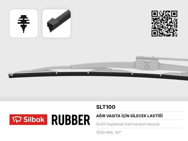 SILBAK SLT100 SİLECEK LASTİĞİ 1000MM OTOBUS TİPİ
