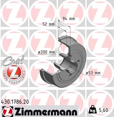 ZIMMERMANN 430.1786.20 ARKA FREN KAMPANA CORSA C 01>11 ABS Lİ