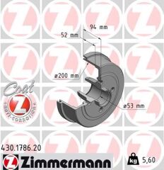 ZIMMERMANN 430.1786.20 ARKA FREN KAMPANA CORSA C 01>11 ABS Lİ