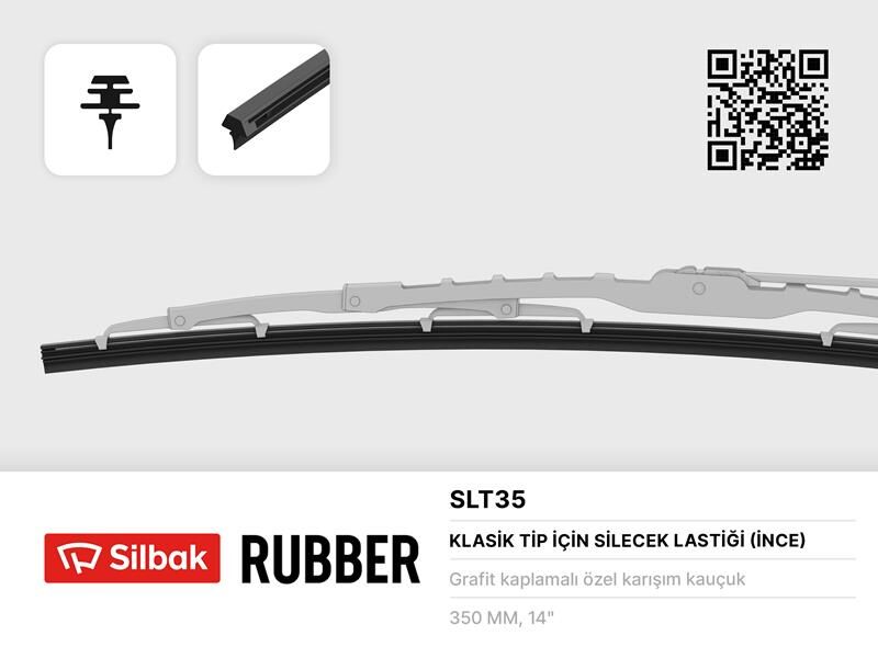 SILBAK SLT35 SİLECEK LASTİĞİ 350MM TEL TAKILAN