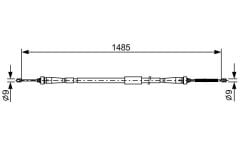 BOSCH 1987482637 EL FREN TELİ ARKA SOL RENAULT CLIO IV 12> 15 ve 16 jant için