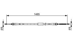 BOSCH 1987482637 EL FREN TELİ ARKA SOL RENAULT CLIO IV 12> 15 ve 16 jant için